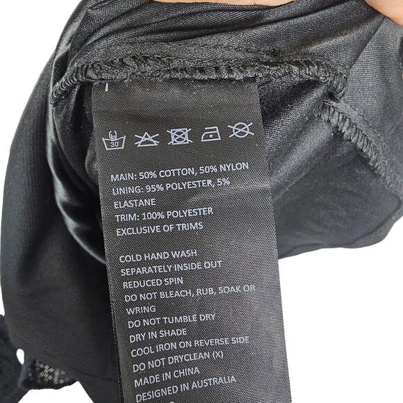 Bardot Dress Fit & Flare Dress Mini Dress Cocktail Dress Party Dress 8 Black - Picture 8 of 10